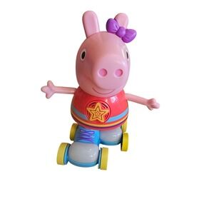 Peppa Pig 11" Roller Skating Toy Electronic Sounds Moving Wheels works great‎